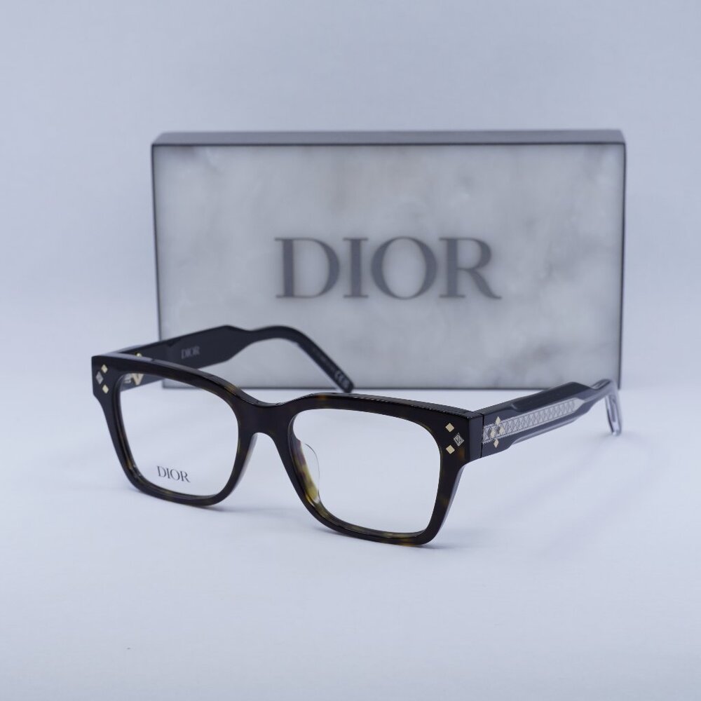 Dior CD DIAMONDO S1F 2000 Square Eyeglasses 55mm - Havana